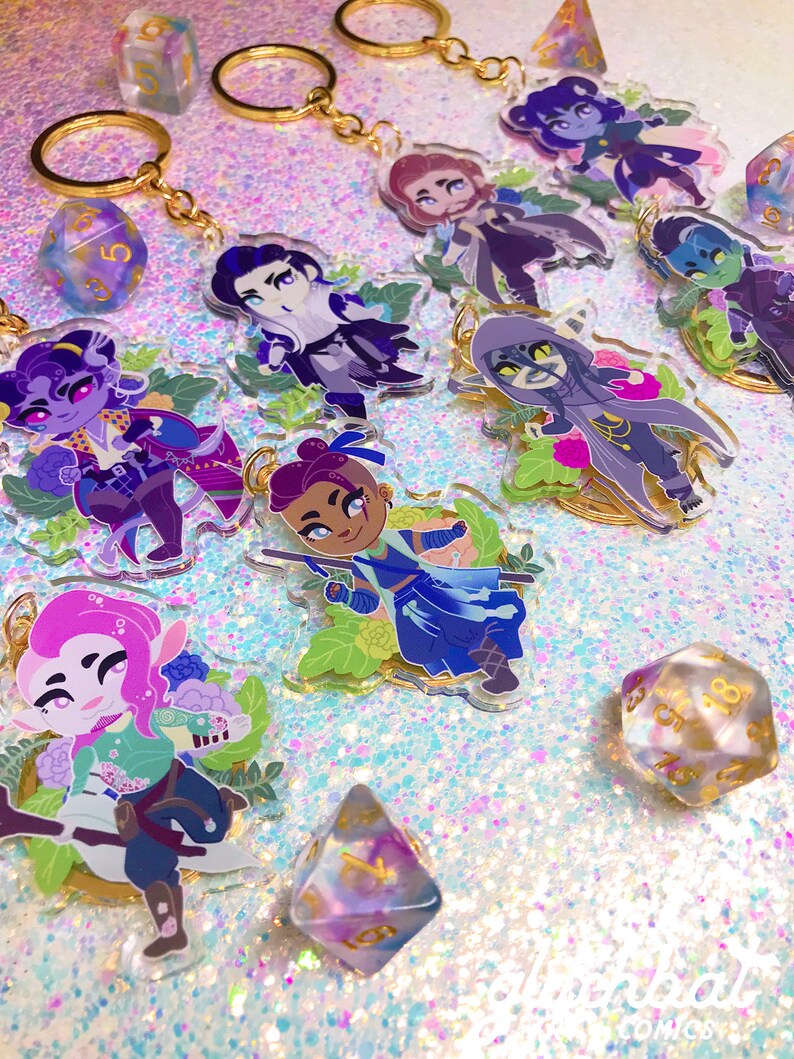 Critical Role FLORAL NEIN 2.5 Acrylic Keychain - Etsy