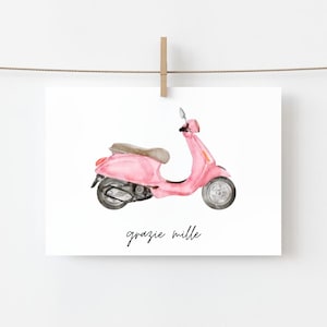 Grazie Mille - Cartes de remerciement (1, 10, 30 et 50 pcs)