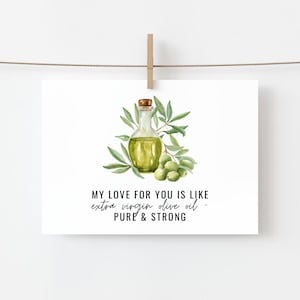 Olijfoliekaart, Italiaanse kaart, leuke kaart, liefdeskaart, valentijnskaart, jubileumkaart, Feel Good Card - wenskaarten (1, 10, 30 en 50 stuks)