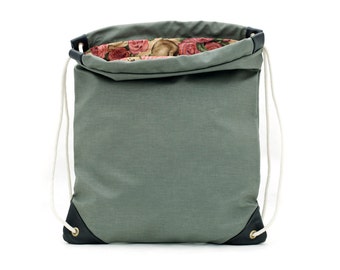 GEORGE - One-off bag / Drawstring / Canvas Backpack / Sackpack / Gym bag / Everyday / Sport / Backpack