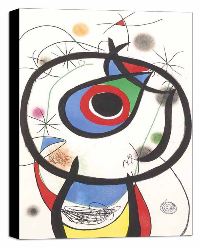 Mirò Canvas Wall Art Framed Print Various Sizes Etsy