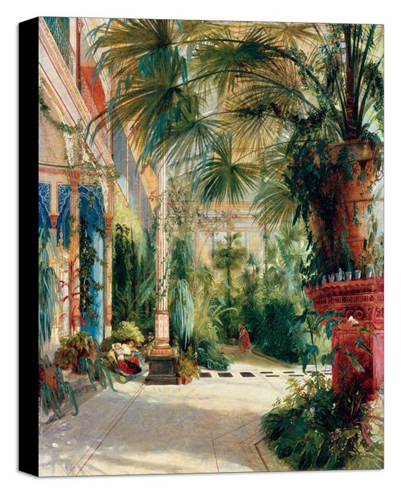 Carl Blechen Das Innere des Palmenhauses Canvas Wall Art ...