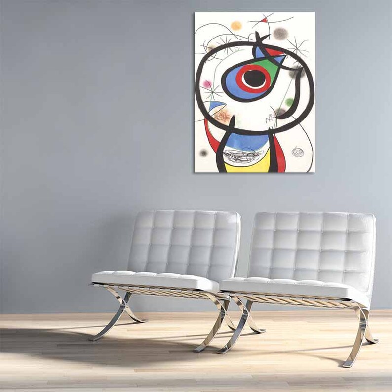 Mirò Canvas Wall Art Framed Print Various Sizes Etsy