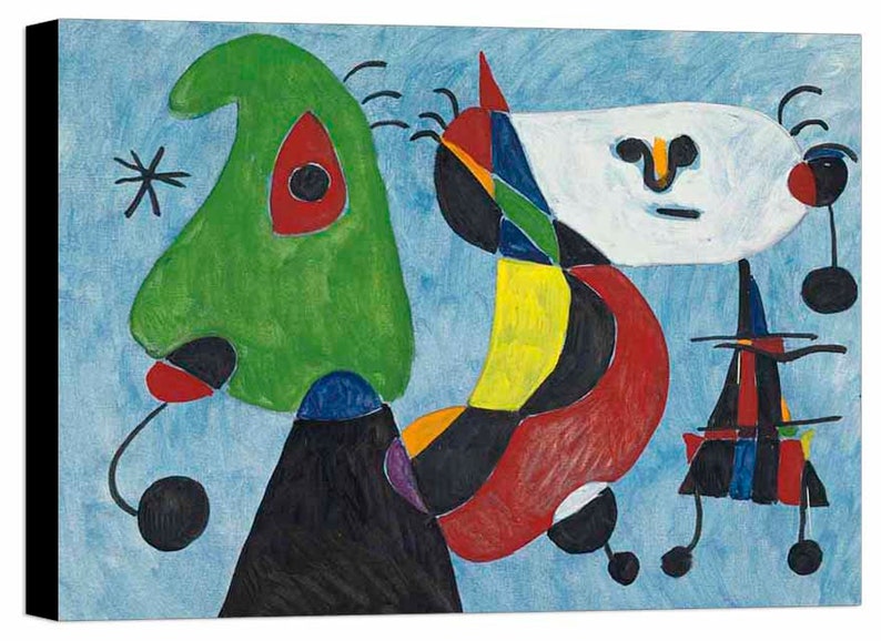 Mirò Canvas Wall Art Framed Print Various Sizes Etsy