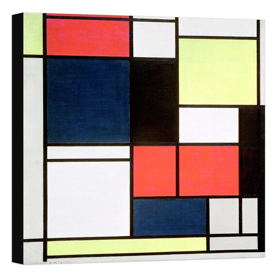 Piet Mondrian Tableau Ii Wall Art Framed Print Various Etsy