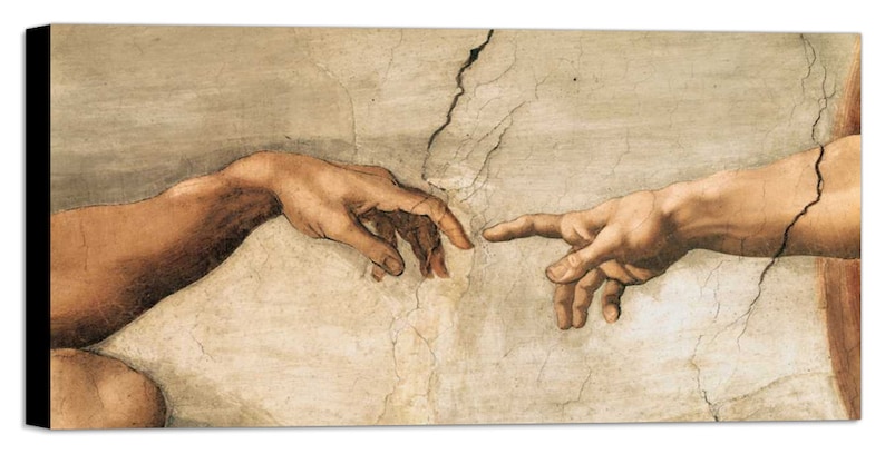 Michelangelo Buonarroti La creazione di Adamo Canvas Wall