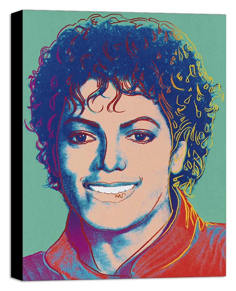 Warhol Michael Jackson Canvas Wall Art Framed Print Various Etsy