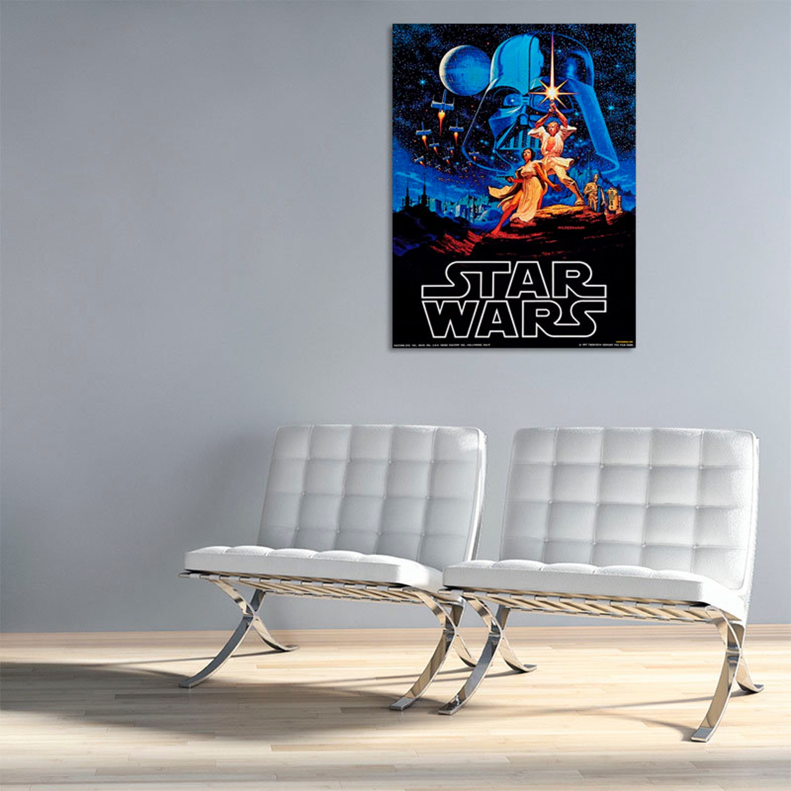 Star wars Canvas Wall Art Framed Print Various Sizes Etsy