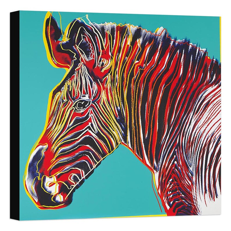 ANDY WARHOL Grevys Zebra Canvas Wall Art Framed Print Etsy
