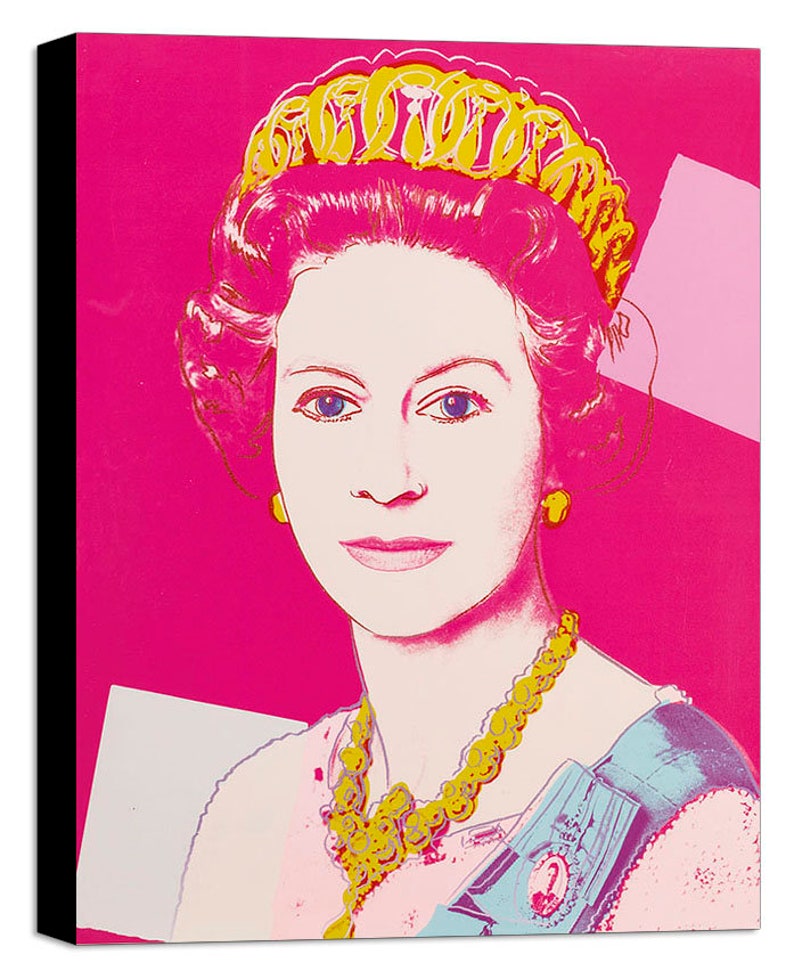 Warhol queen elizabeth Canvas Wall Art Framed Print Various Etsy