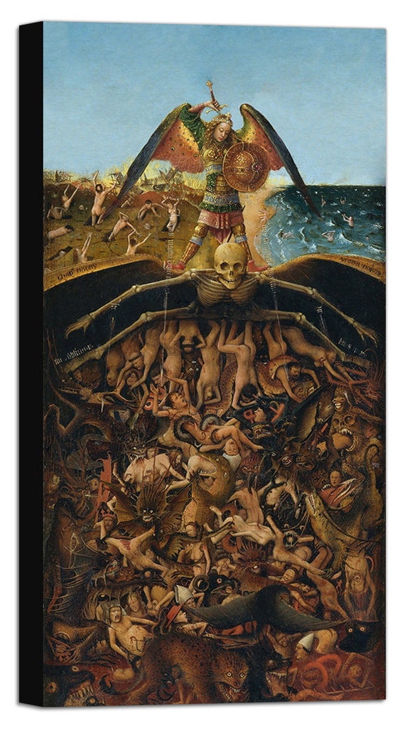 Last Judgment By Jan Van Eyck Canvas Wall Art Framed Print Etsy