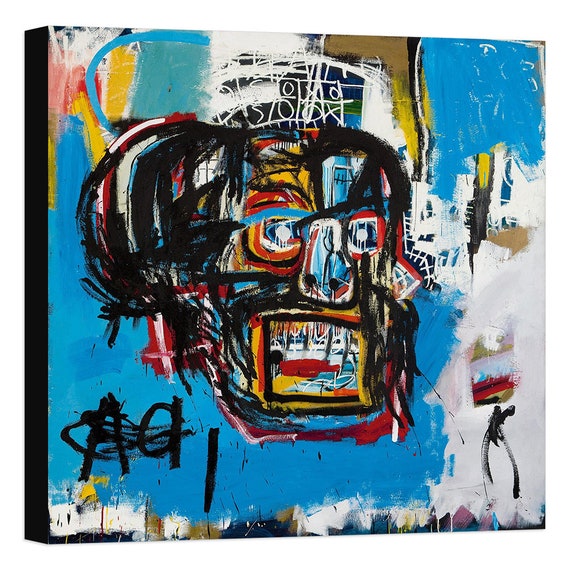 Jean Michel Basquiat Skull Wall Art Framed Print Various Etsy