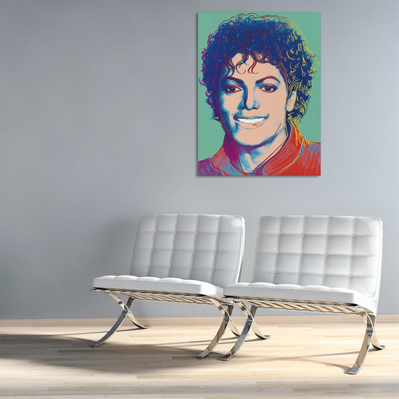 Warhol Michael Jacksoncanvas Wall Art Framed print Etsy