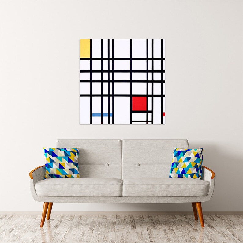 Piet Mondrian Composition avec rouges jaunes et bleus Wall | Etsy
