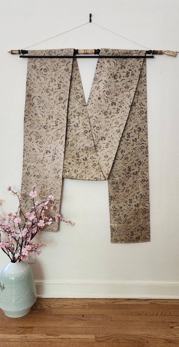 Vintage Silk Fukuro Obi Japanese Gold Brocade Phoe