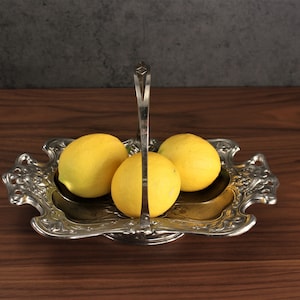 Art Noveau Jugendstil Silver Plate Handled Bowl Antique