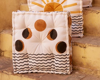 Custom Made Plush Velvet Floor Cushions - Bespoke Beanbag Style Pillows, Indoor/Outdoor Use, Duck Egg Color-941826