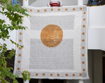 Hand Block Print King Size Quilt: Modern Bohemian Comforter
