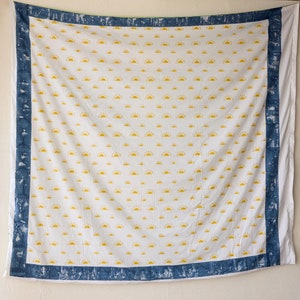 100% Cotton Duvet Cover, Indian Hand-Block Printed Duvet, Queen Duvet Cover, King Duvet Cover, Boho Sun w/ Reversible Green & Blue Design