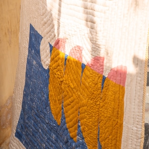 Reversible Kantha Quilt – Hand-Block Printed Cotton Blanket | Modern Boho Throw | Jaipur Quilt | Handmade Bedding | Twin/Queen/King Sizes