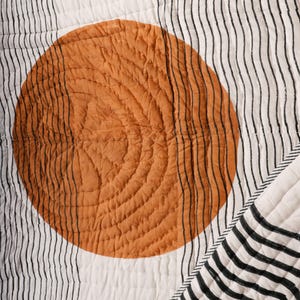 Handmade Cotton Quilt – Reversible Boho Comforter for Queen & King Beds, 100% Cotton Comforter Set, Block-Printed Indian Kantha Bedspread