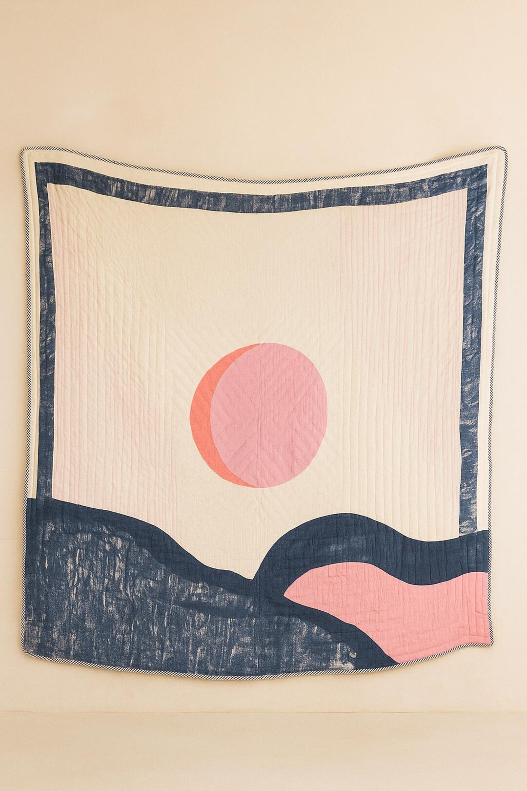 Edredón Kantha De Seda Vintage: Manta India De Patchwork Hecha A Mano - México