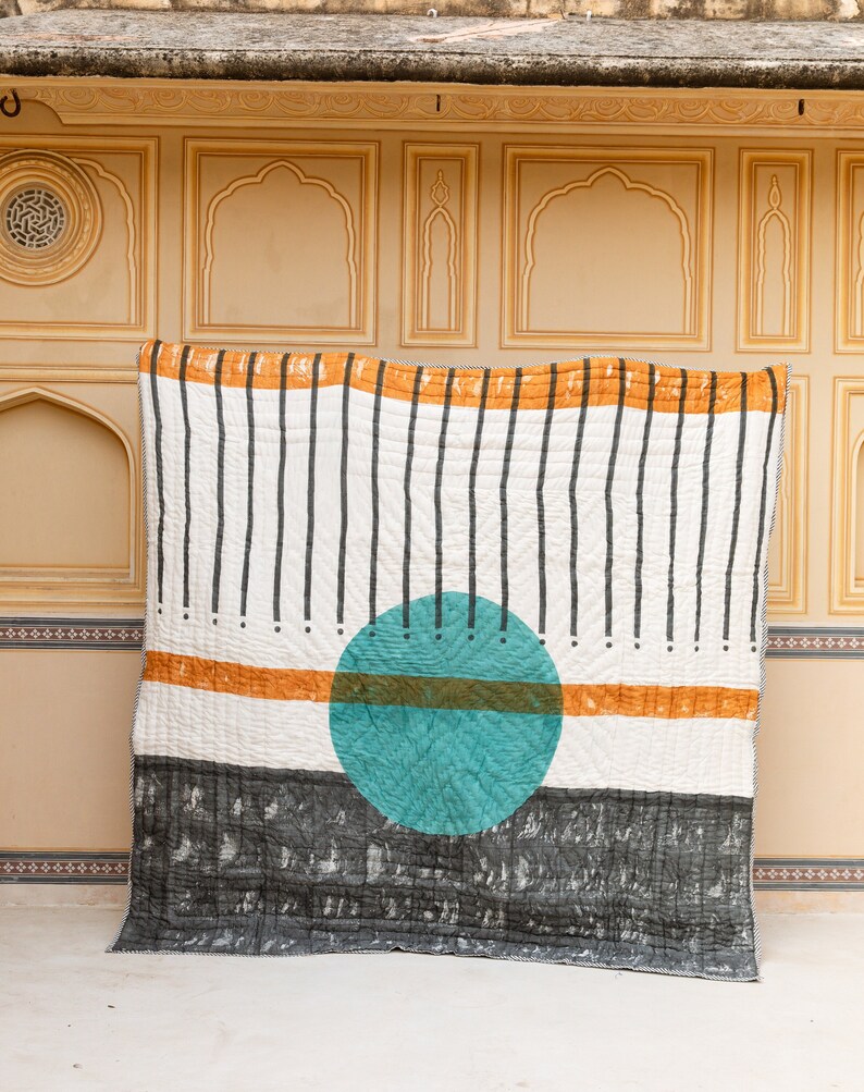 Handmade Quilts for Sale California King Comforter 108 X 108, Blue