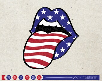 Download American Flag Tongue Etsy