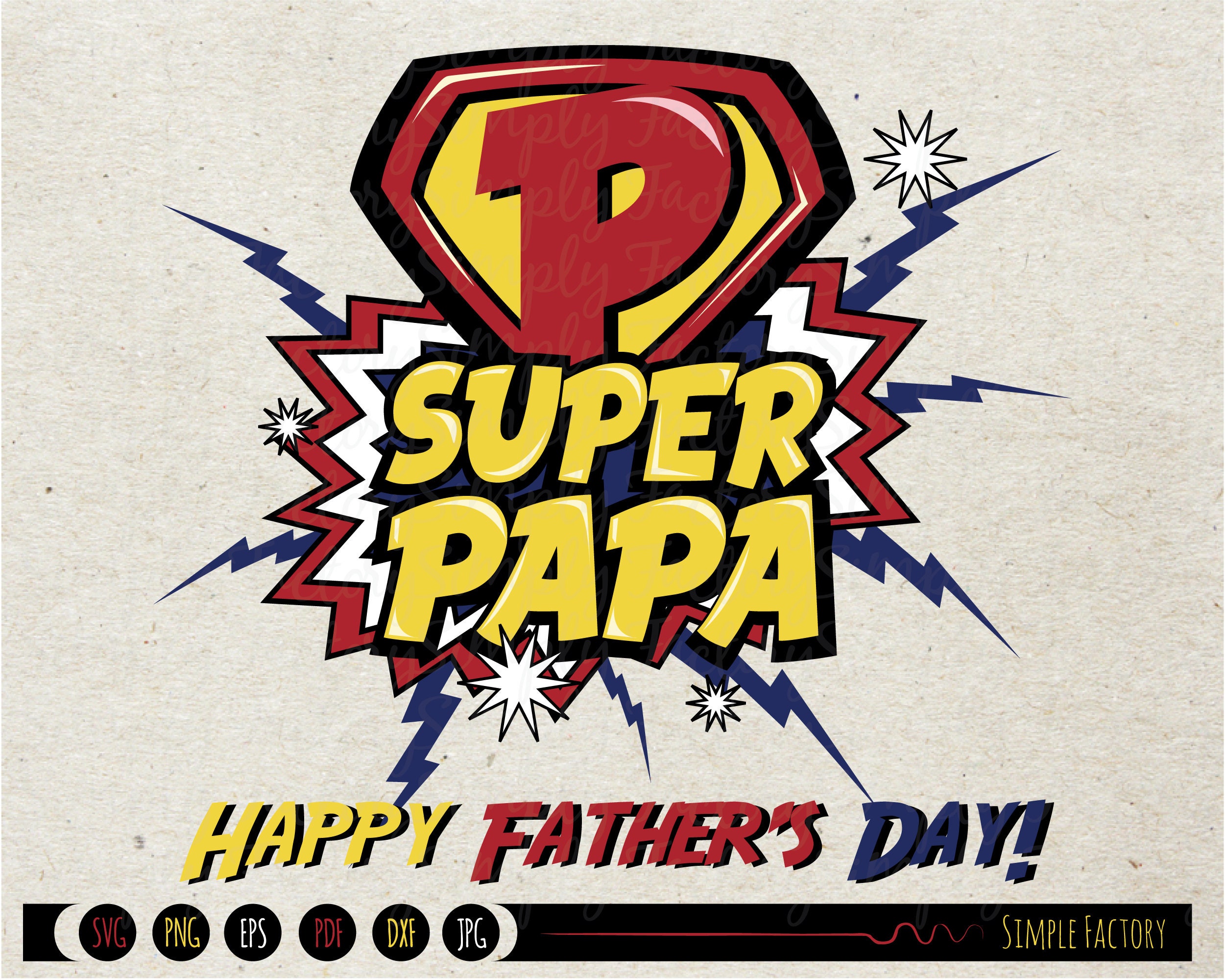 Download Father's Day Svg Super Papa Super Father Superpapa | Etsy