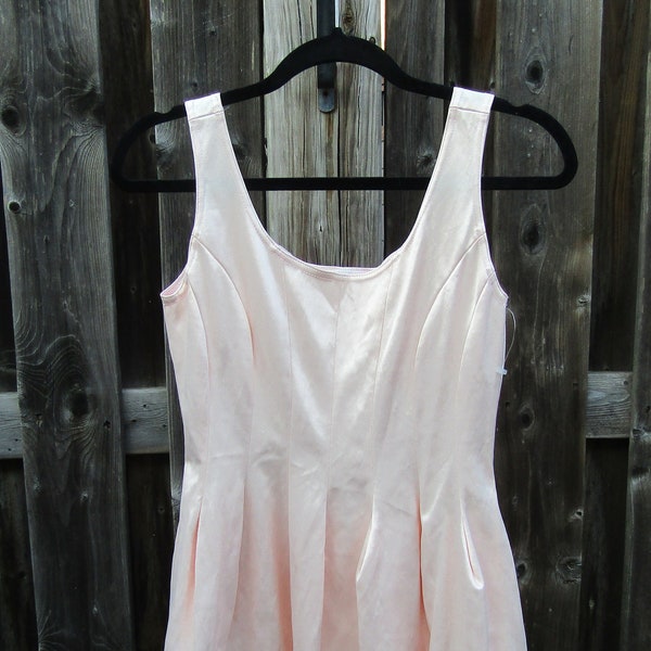 New Retro 90s X:S Brand Pink Pastel Scoop Neck Skater Cocktail Wedding Summer Dancing Dress Made in Canada