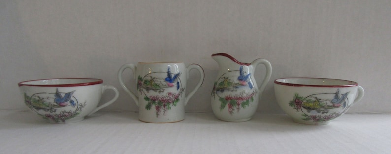 Children/'s Small Tea Lot Cups, Sugar Bowl and Milk Jug