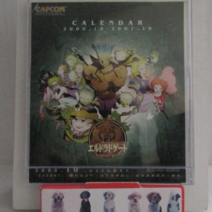 Rare 2000 Eldorado Gate japonais Capcom Sega Dreamcast Vol. 1 CD Rom et un jeu de cartes calendrier Yoshitaka Amano エルドラドゲートシリーズ Version japonaise NTSC J image 3