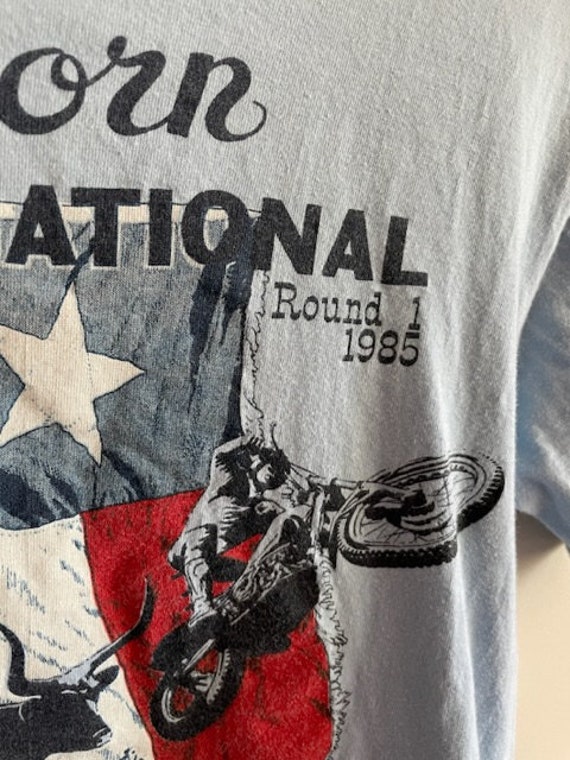 Vintage Tee Longhorn national 1985 motocross - image 4