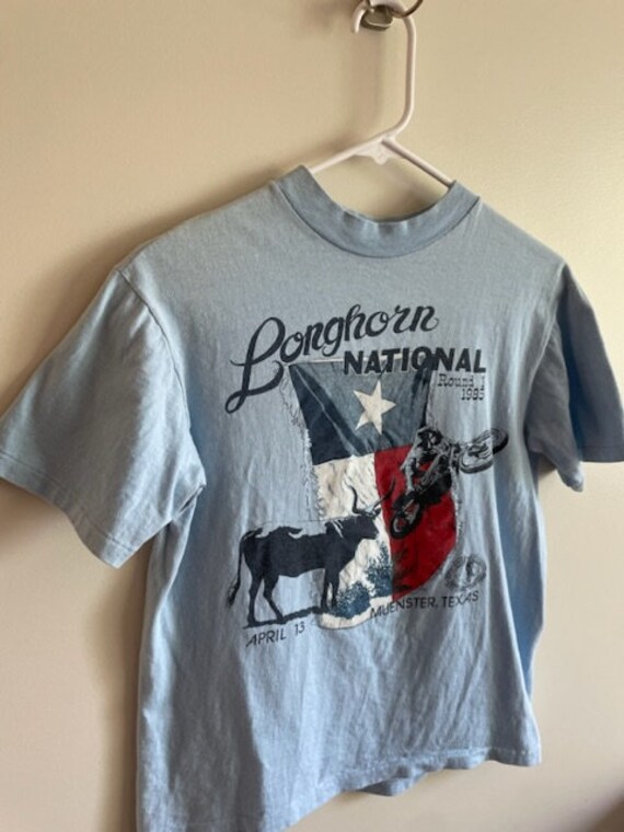 Vintage Tee Longhorn national 1985 motocross - image 2