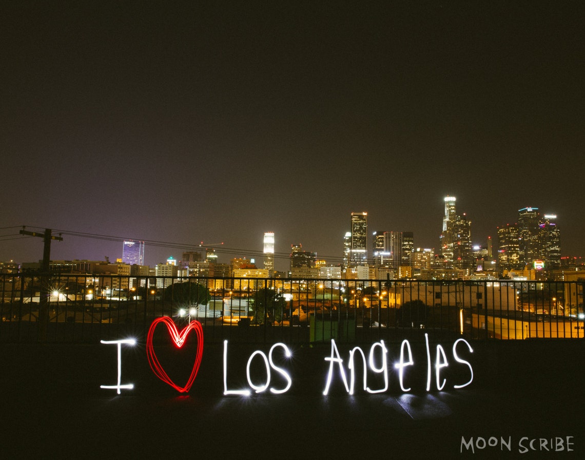 I Heart Los Angeles Art Print  Etsy