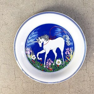 Rare Unicorn Japanse Ceramic Display Or Kitchen Plate