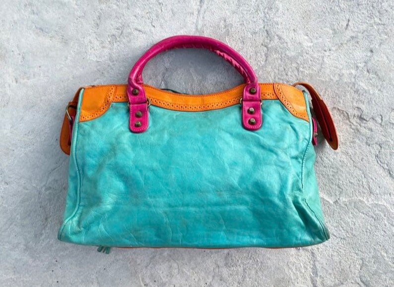 Y2K Limited Edition Balenciaga Leather Bag / Rare 4 Colors Etsy