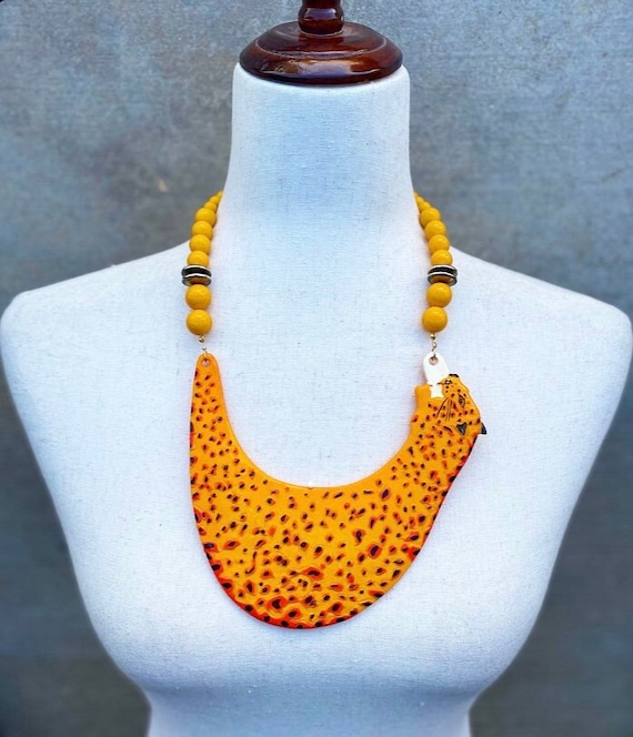 80s “Cheetos” Cheetah Necklace