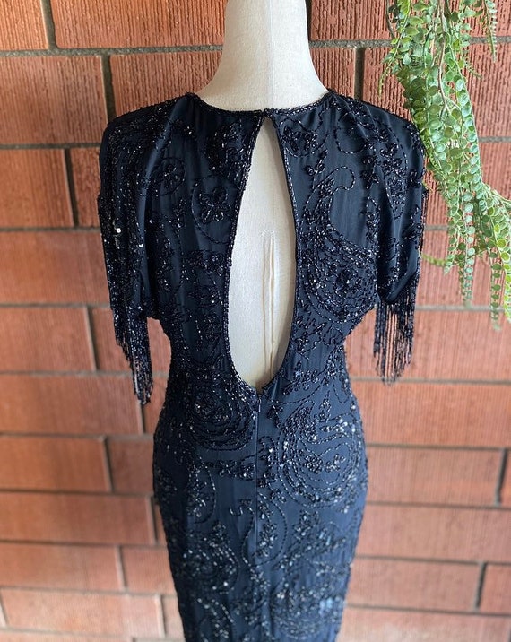 Medium 1990s Flapper Style Sequin One-Shoulder Dress
