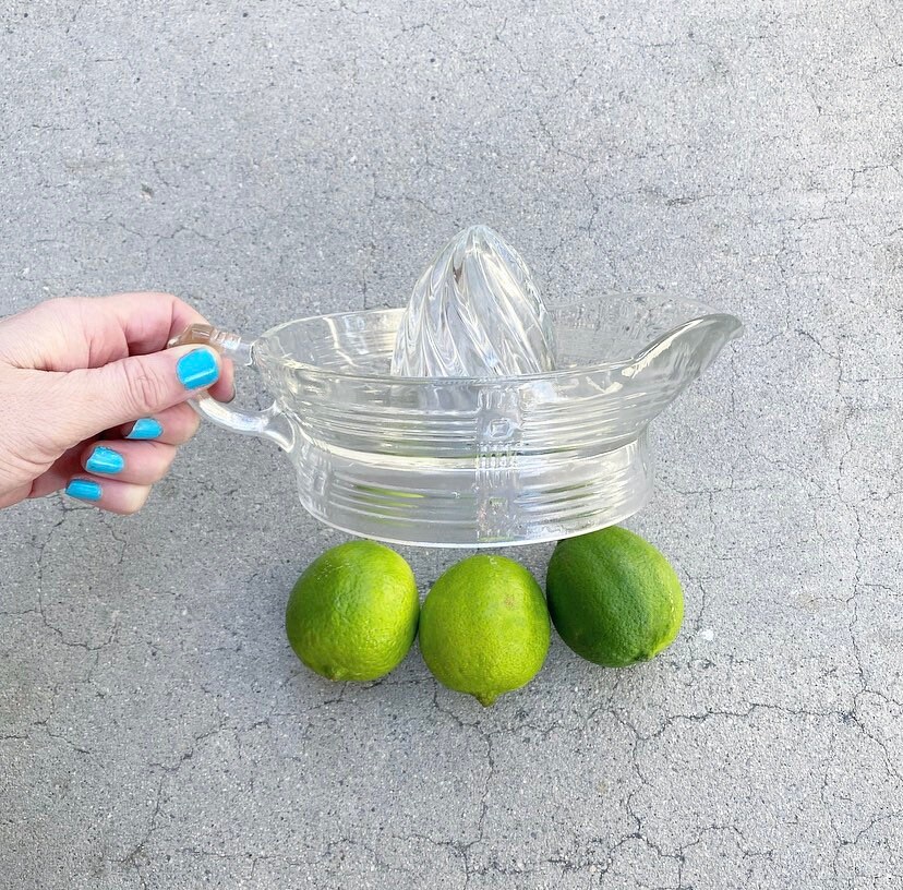 Vintage Glass Hand Juicer