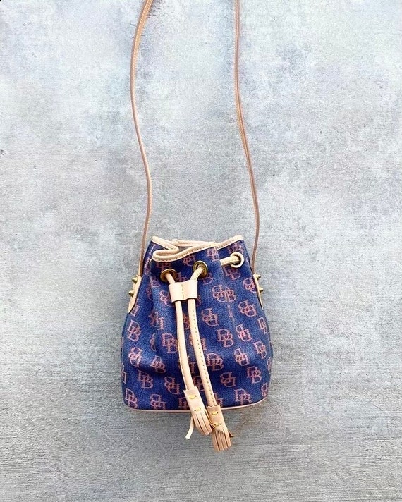 Y2K Dooney and Bourke Jean and Leather Mini Bucke… - image 2