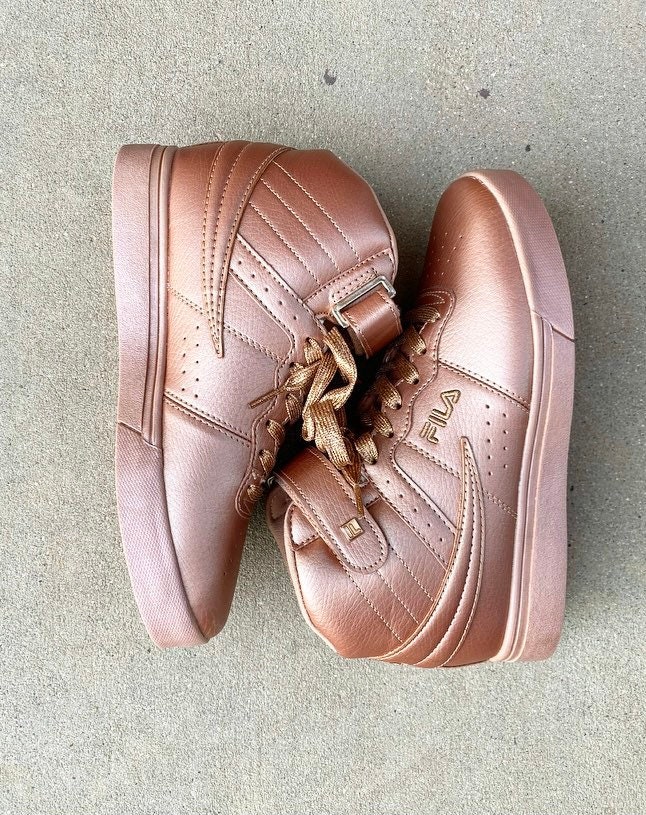 basket fila rose gold