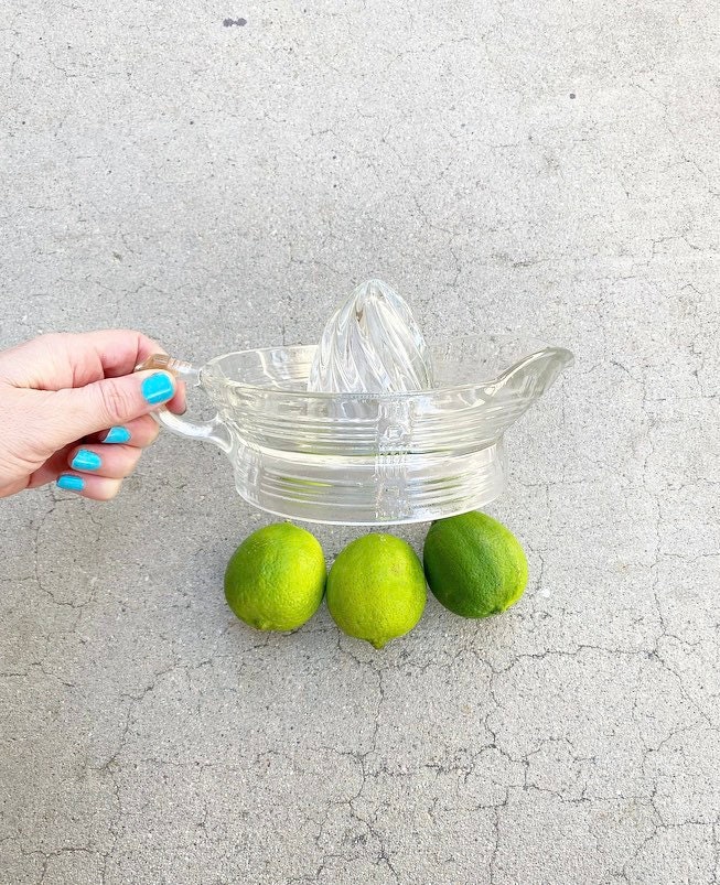 Vintage Glass Hand Juicer