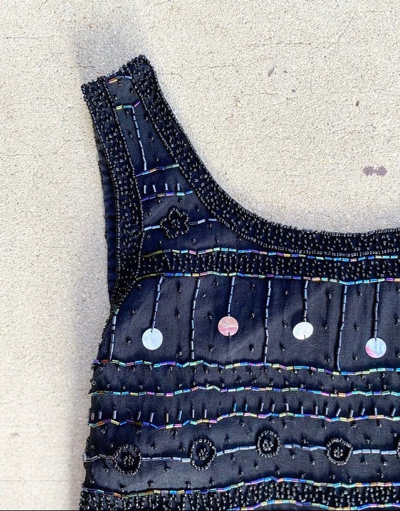 1980s Beaded Sequins Tank Top - image 2