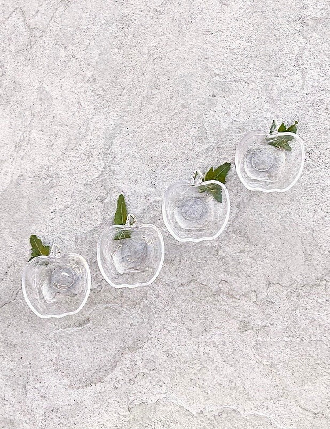 Vintage Glass Apple Mini Fruit Cups Etsy
