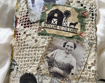 Junk Journal- Lady on Cover Handmade- Create- Journaling