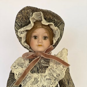 Vintage porcelain doll of the &quot;WEV&quot; trademark from the 80-90s of the 20th century, Antique gift for her, Porcelain Unique Art Fashion Doll