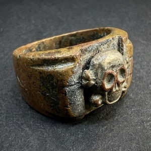1939’s～★ドイツ国防軍陸軍★Skull Ring★ ミリタリーリング Ww1 German Skull Ring - Etsy