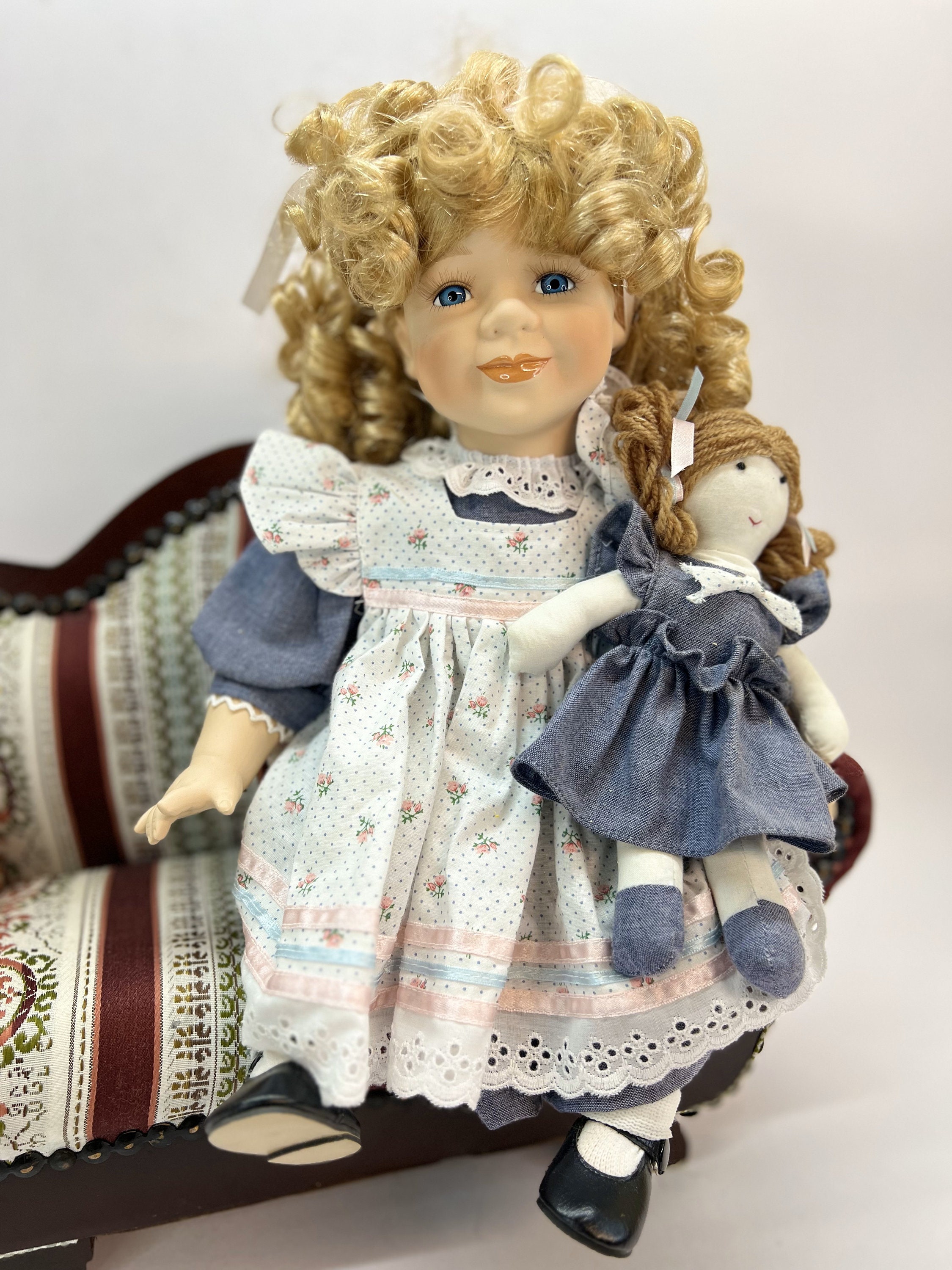 ANCIENNE PETITE POUPÉE en porcelaine vintage numérotée nuque 23 cm EUR