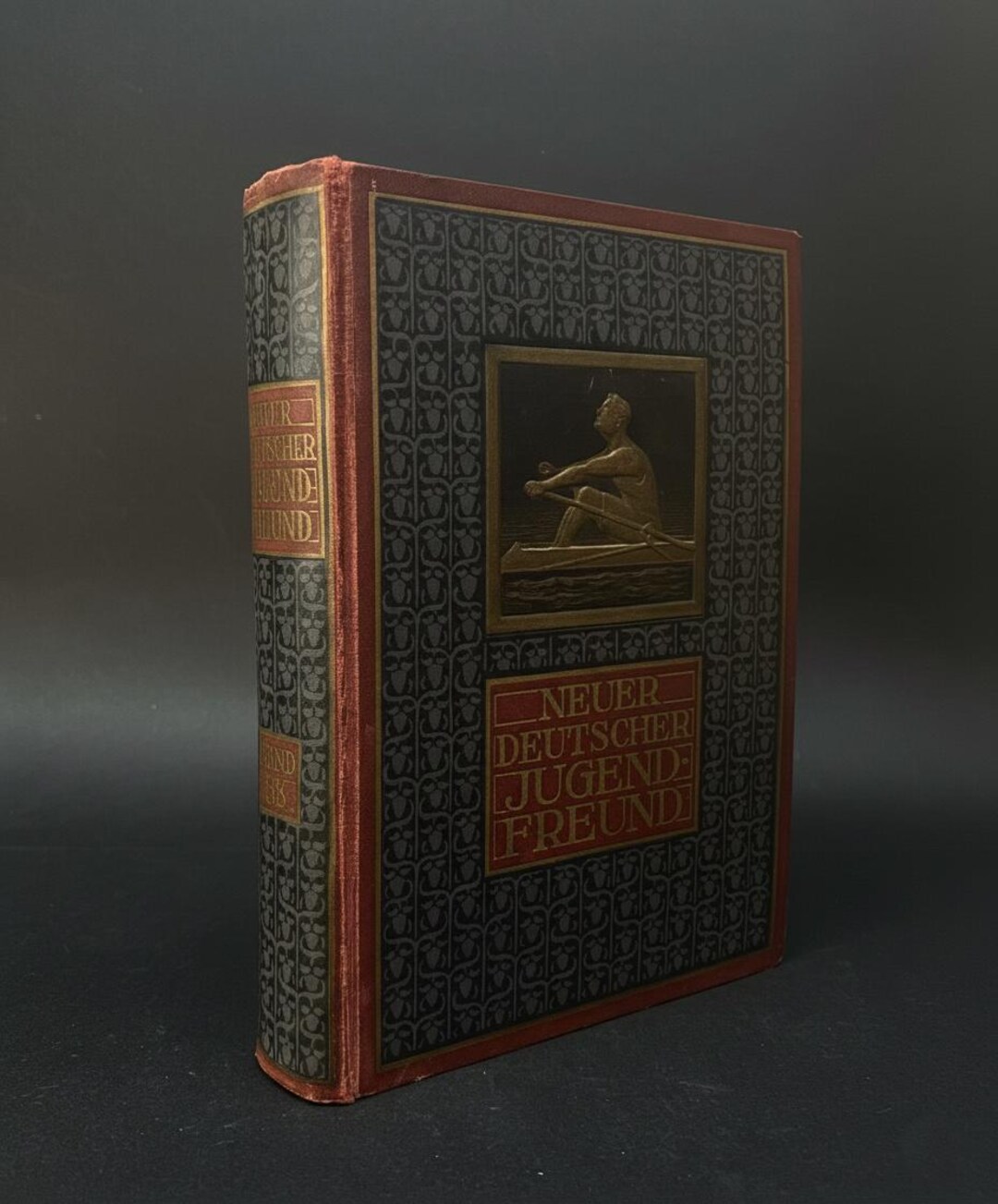 Antique German Book 1913 “neuer Deutscher Jugendfreund”, Fraktur Script ...